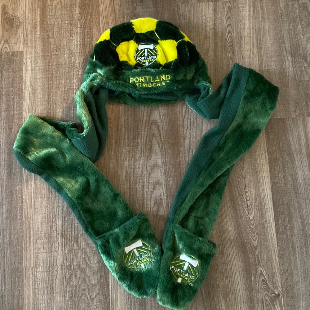 Portland Timbers Fuzzy Hat with Mittens